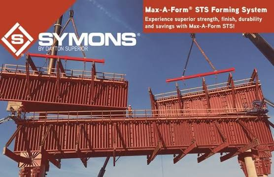 Heavy-duty steel girder gang form detail